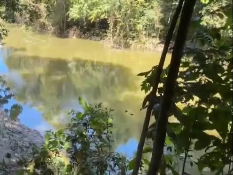 Lago onde o adolescente se afogou, localizado no bairro Nova Vitória, zona Leste de Manaus (Foto: Divulgação/redes sociais)