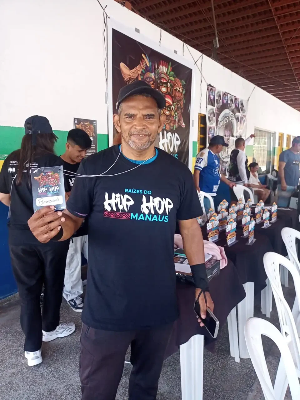 Jorge Bronzeado durante roda de conversa (Foto: Aldizangela Brito)