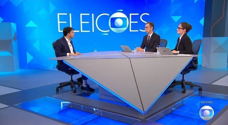 Renan Santos discute diretrizes de Segurança, Economia e Relações Institucionais em sabatina do JN
